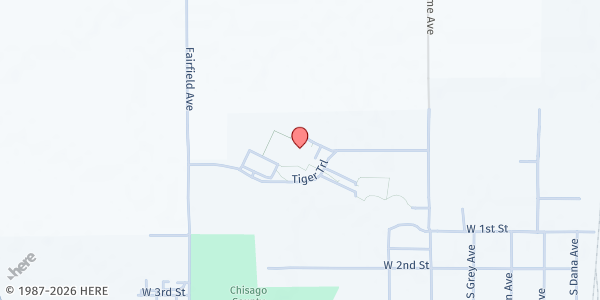 Map showing Rush City High School at 51001 Fairfield Avenue, Rush City, MN