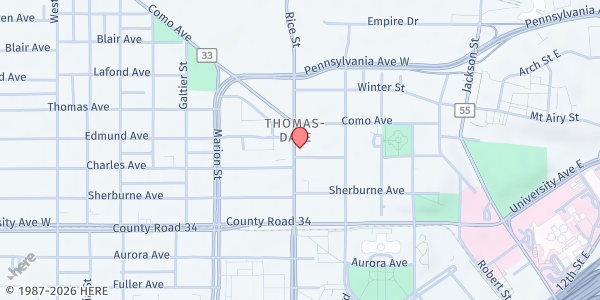Map showing FOCUS House at 550 Rice Street, Saint Paul, MN