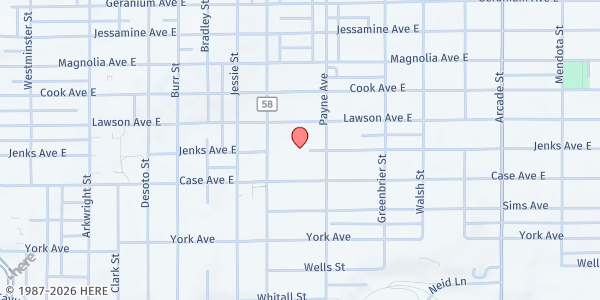 Map showing Mobile Market at Edgerton Hi-Rise at 1000 Edgerton Street, Saint Paul, MN