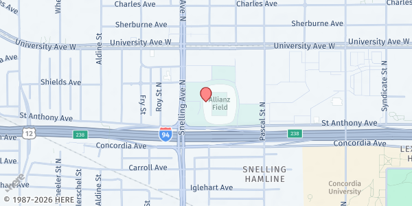Map showing Shobis Table @ Midway at 400 Snelling Avenue North, Saint Paul, MN