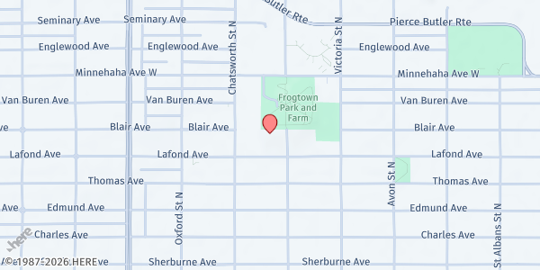 Map showing Wilder Foundation at 941 Lafond Ave, Saint Paul, MN