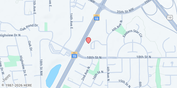 Map showing Living Waters Food Shelf at 1911 4th Ave N, Sauk Rapids, MN