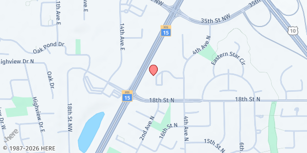 Map showing Living Waters Lutheran Church Food Shelf at 1911 4th Ave N, Sauk Rapids, MN