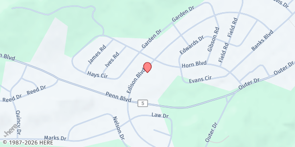 Map showing Silver Bay Area Food Shelf at 99 Edison Boulevard, Silver Bay, MN