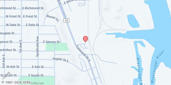 Map showing Neighbors Express- Healy Mobile Park at 1403 Concord St S, South Saint Paul, MN
