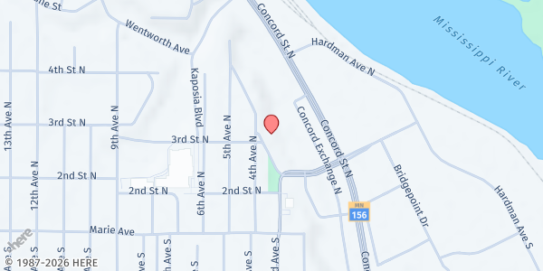 Map showing Neighbors Express- John Carroll at 300 Grand Ave W, South St Paul, MN