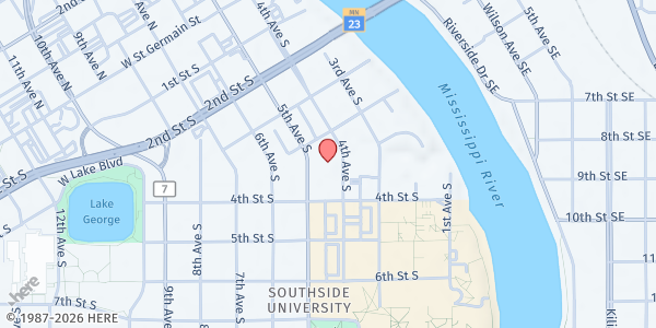 Map showing First Presbyterian Church at 340 5th Ave S, St Cloud, MN