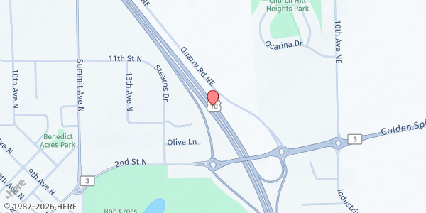 Map showing Salvation Army St. Cloud Meal Program at 400 Highway 10 Northwest, St. Cloud, MN