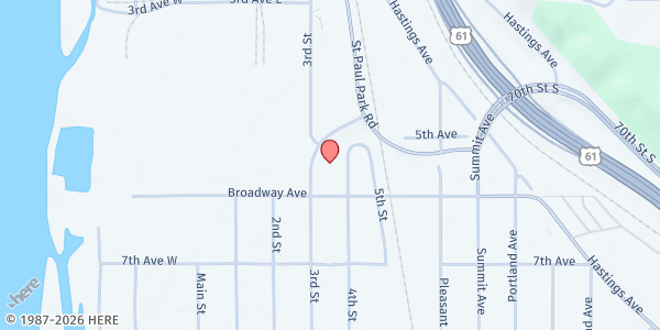 Map showing Friends In Need Food Shelf at 535 4th Street, St. Paul Park, MN