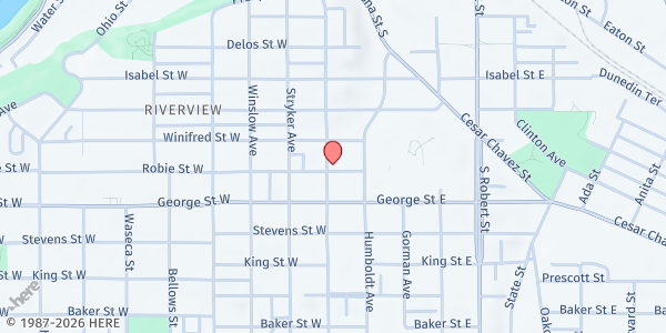 Map showing Loaves & Fishes at St Matthews Catholic Church at 510 Hall Ave, St. Paul, MN
