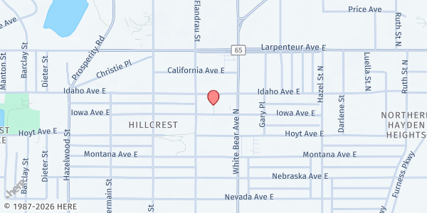 Map showing Mobile Market at Iowa Hi-Rise at 1743 Iowa Ave East, St. Paul, MN