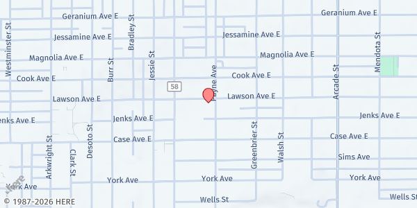 Map showing Salvation Army - East St. Paul at 1019 Payne Avenue, St. Paul, MN
