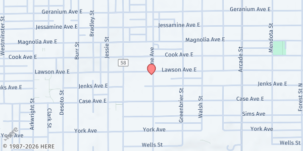 Map showing Salvation Army Payne Avenue at 1019 Payne Ave, St. Paul, MN