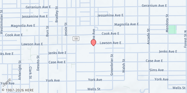 Map showing Salvation Army – St Paul Eastside at 1019 Payne Ave, St. Paul, MN