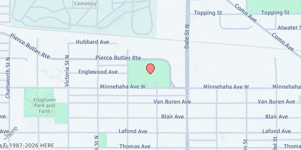 Map showing West Minnehaha Recreation Center at 685 West Minnehaha Avenue, St. Paul, MN