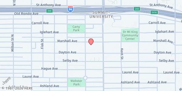 Map showing Wilder Foundation - St. Paul at 941 Lafond Ave, St. Paul, MN