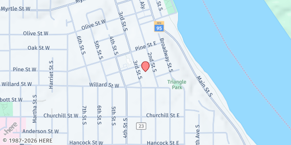 Map showing St. Michael's Food Shelf at 611 S 3rd Street, Stillwater, MN