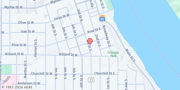 Map showing St. Michael's Food Shelf at 611 S 3rd Street, Stillwater, MN