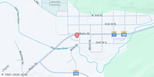 Map showing Tower Farmers Market at 404 Pine Street, Tower, MN