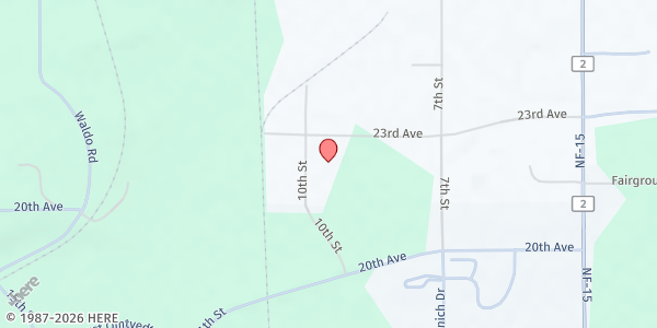 Map showing Two Harbors Area Food Shelf at 2124 10th St, Two Harbors, MN