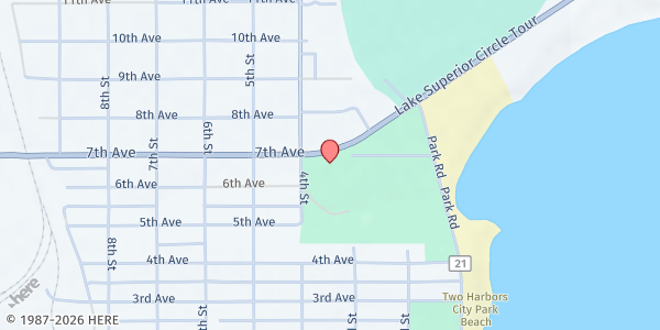 Map showing Two Harbors Farmers Market at 320 7th Ave, Two Harbors, MN