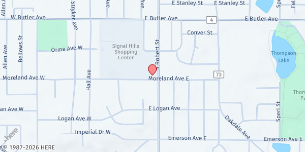 Map showing West St. Paul Farmers Market at 1225 S Robert St, West Saint Paul, MN