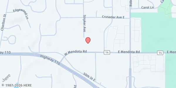 Map showing Dakota County Northern Service Center at 1 Mendota Rd, West St Paul, MN