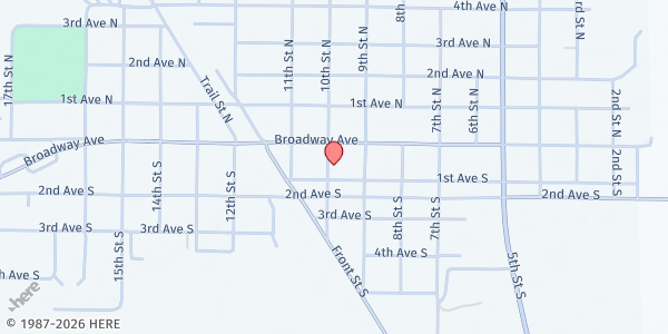 Map showing Traverse County Food Shelf at 15 10th St S, Wheaton, MN