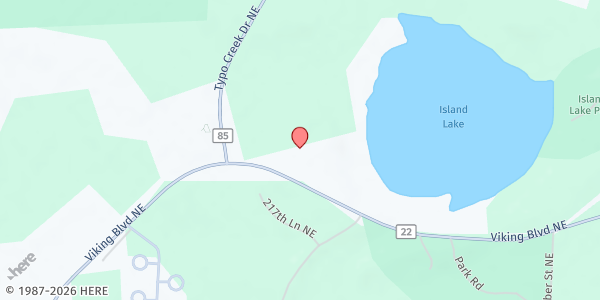 Map showing Manna Market – Linwood Covenant Church at 6565 Viking Blvd NE, Wyoming, MN