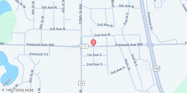 Map showing Catholic Charities – Meals on Wheels at Zimmerman, Zimmerman, MN