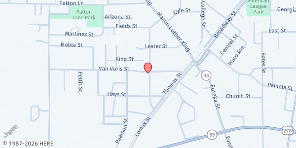 Map showing Panola County Food Pantry at 201 Van Voris St., Batesville, MS