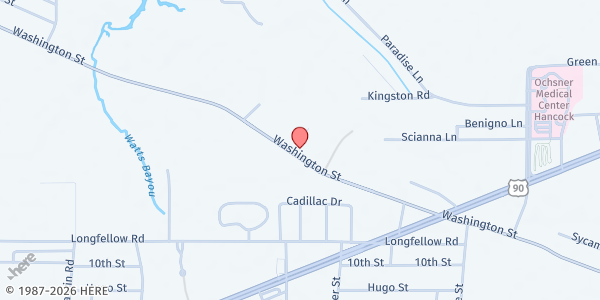 Map showing Power House of Deliverance at 1978 Washington St., Bay Saint Louis, MS