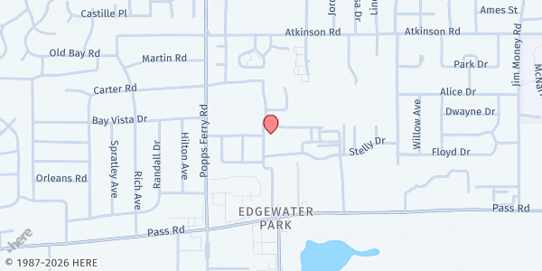 Map showing Popp's Ferry Elementary at 364 Nelson Rd, Biloxi, MS