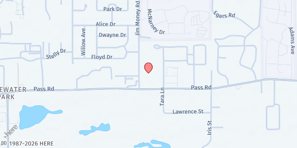 Map showing Society of St. Vincent de Paul | Our Lady of Fatima Conference at 314 Jim Money Road, Biloxi, MS