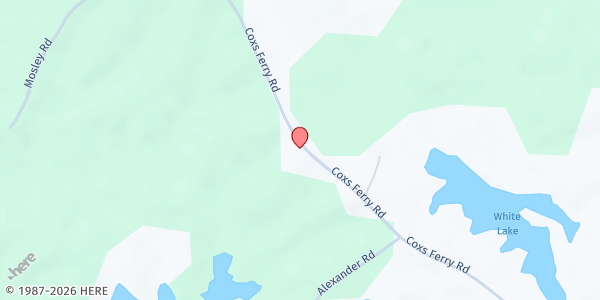 Map showing Orange Hill M.B. Church at 4080 Coxs Ferry Rd., Bolton, MS