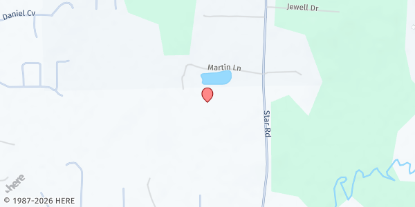 Map showing The Pointe Church FP at 1120 Star Rd, Brandon, MS