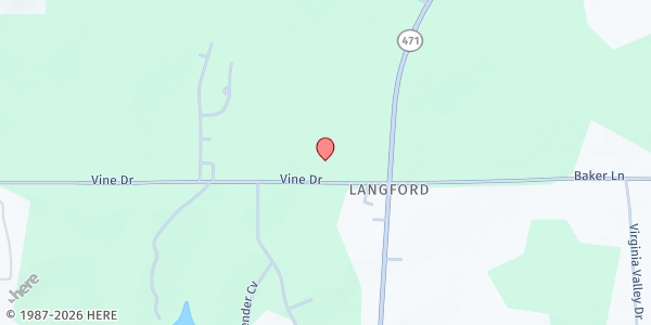 Map showing Vine Place Community Outreach at 124 Vine Dr, Brandon, MS