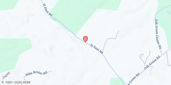 Map showing Christian Fellowship Outreach at 460 St. Paul Road, Bridges, MS