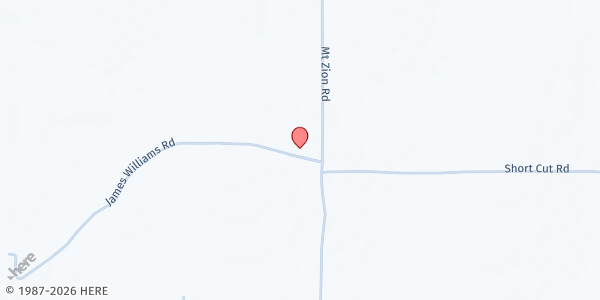Map showing Mt. Zion Food Pantry at 1357 Mt Zion Rd, Brooksville, MS