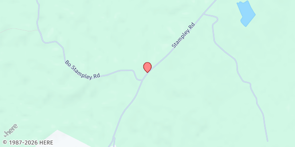 Map showing Pine Grove Baptist Church at 5983 Stampley Rd., Cadillac, MS