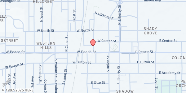 Map showing Our Daily Bread at 313 W. Franklin Street, Canton, MS
