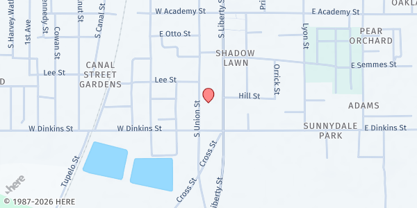 Map showing Our Daily Bread Ministries at 505 S. Union St., Canton, MS