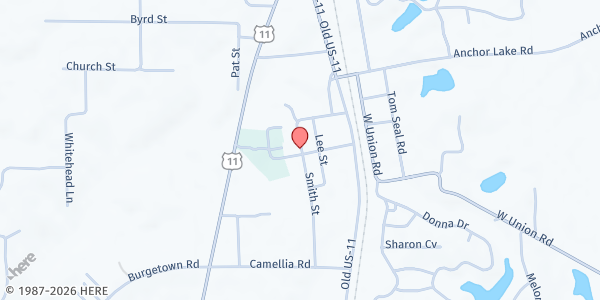 Map showing First Baptist Church of Carriere at 167 Smith St, Carriere, MS