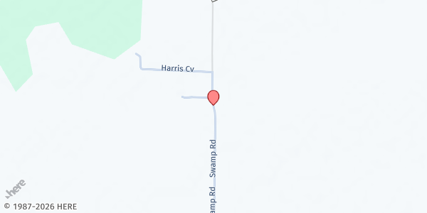 Map showing Free Mission Baptist Church at 1782 Swamp Rd, Carthage, MS