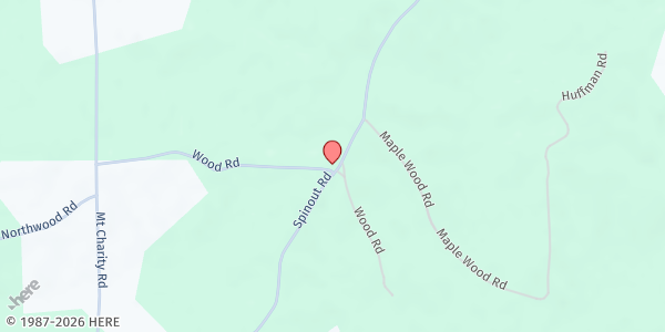 Map showing Mount Charity M.B. Church at 535 Woods Rd, Carthage, MS