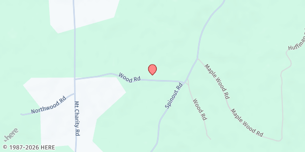 Map showing Mount Charity M.B. Church at 535 Woods Rd., Carthage, MS