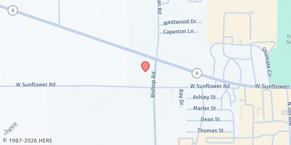 Map showing Covenant Presbyterian Church at 110 Bishop Rd, Cleveland, MS