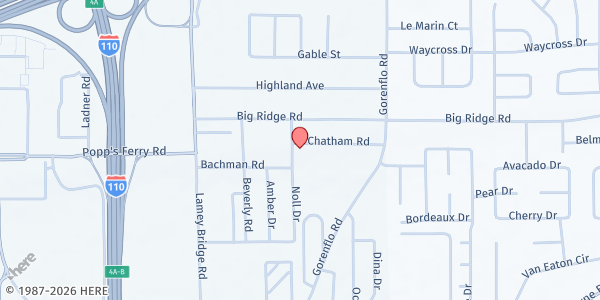 Map showing Vertical Life Church at 3109 Bachman Rd, D'Iberville, MS