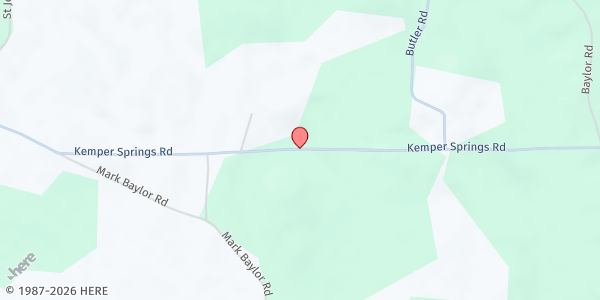 Map showing Kemper Springs Community Center at 2397 Kemper Springs Rd., De Kalb, MS