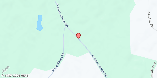 Map showing Kemper Springs Community Center at 2397 Kemper Spring Rd, Dekalb, MS